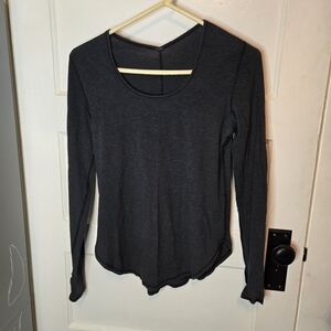 lululemon athletica Charcoal Long Sleeve Top